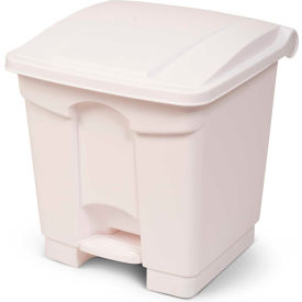 Toter SOF08-00WHI Toter Fire Retardant Step On Container, 8 Gallon, White - SOF08-00WHI image.