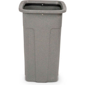 Toter Slimline Trash Can, 25 Gallon, Greystone