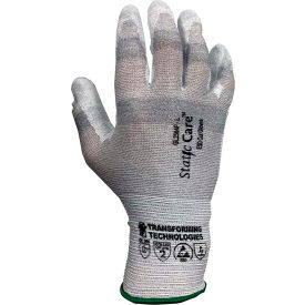 Transforming Technologies Llc GL2501P Transforming Technologies ESD Cut Resistant Gloves, Palm Coated, X-Small, Polyethylene, 12 Pairs image.