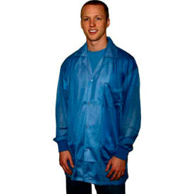 Transforming Technologies ESD Jacket, Collared, Snap Cuff, Light Blue, 4XL
