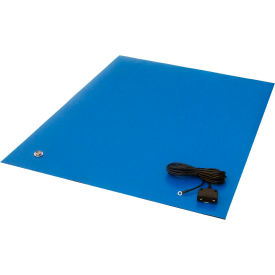 Transforming Technologies Llc MT3672RB Transforming Tech MT4500 Series ESD Rubber Matting, 0.080" Thick, 3x6, Royal Blue image.