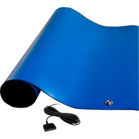 Transforming Technologies MT2500 Rubber Table Mat 36" x 24" x 0.06" Royal Blue 