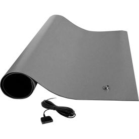 Transforming Technologies MT2500 Rubber Table Mat 48" x 30" x 0.06" Gray 