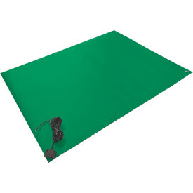Transforming Technologies MT4000 Textured Rubber Table Mat 36" x 24" x 0.08" Green 