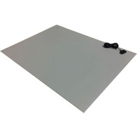 Transforming Technologies VinylSTAT B 3 Layer Vinyl Table Cut Mat w/ Hardware 48"x24"x0.125" Gray 