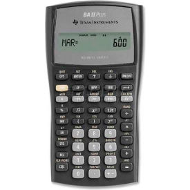 Texas Instruments Financial Calculator, BAIIPLUS, W/Case, 9-5/8
