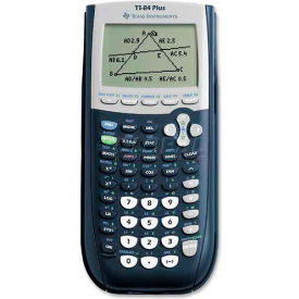 Texas Instruments TI84PLUS Texas Instruments Graphic Calculator, TI84PLUS, USB Cable, 3-1/3" X 7-1/2" X 9/10", Black image.