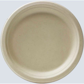 TOTAL PAPERS WS-P013 Total Papers Eco-Friendly Round Plates, 9", Wheat Stalk Fiber, 500 pcs. image.