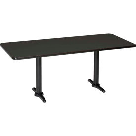 Global Industrial 695670BK Interion® Breakroom Table, 60"L x 30"W, Black image.