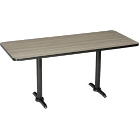 Global Industrial 695799CL Interion® Counter Height Restaurant Table, 60"L x 30"W, Charcoal image.