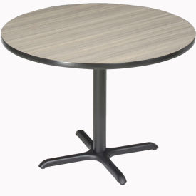 Global Industrial 695803CL Interion® 36" Round Counter Height Restaurant Table, Charcoal image.