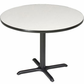 Global Industrial 695803GY Interion® 36" Round Counter Height Restaurant Table, Gray image.