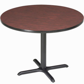 Global Industrial 695803MH Interion® 36" Round Counter Height Restaurant Table, Mahogany image.