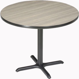 Global Industrial 695804CL Interion® 36" Round Bar Height Restaurant Table, Charcoal image.