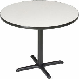 Global Industrial 695804GY Interion® 36" Round Bar Height Restaurant Table, Gray image.