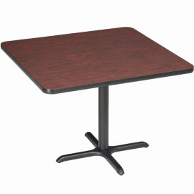 Global Industrial 695807MH Interion® 36" Square Counter Height Restaurant Table, Mahogany image.