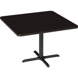 Global Industrial 695808BK Interion® 36" Square Bar Height Restaurant Table, Black image.