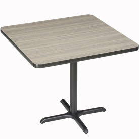 Global Industrial 695808CL Interion® 36" Square Bar Height Restaurant Table, Charcoal image.