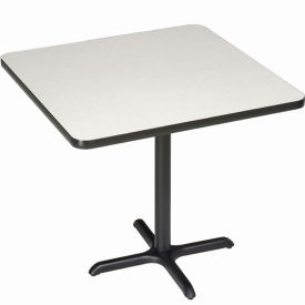 Global Industrial 695808GY Interion® 36" Square Bar Height Restaurant Table, Gray image.