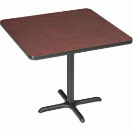 Global Industrial 695808MH Interion® 36" Square Bar Height Restaurant Table, Mahogany image.