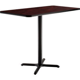 Global Industrial 695851MH Interion® Bar Height Breakroom Table, 48"L x 30"W x 42"H, Mahogany image.