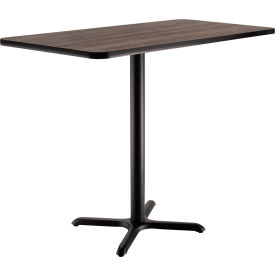 Global Industrial 695851CL Interion® Bar Height Breakroom Table, 48"L x 30"W x 42"H, Charcoal image.