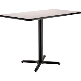 Global Industrial 695850GY Interion® Counter Height Restaurant Table, 48"L x 30"W x 36"H, Gray image.