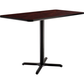 Global Industrial 695850MH Interion® Counter Height Restaurant Table, 48"L x 30"W x 36"H, Mahogany image.