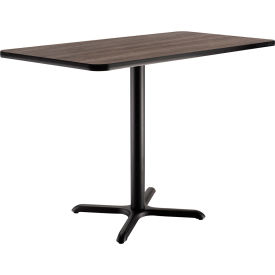Global Industrial 695850CL Interion® Counter Height Restaurant Table, 48"L x 30"W x 36"H, Charcoal image.