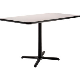 Global Industrial 695849GY Interion® Breakroom Table, 48"L x 30"W x 29"H, Gray image.