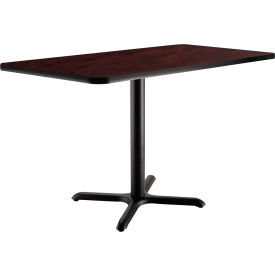 Global Industrial 695849MH Interion® Breakroom Table, 48"L x 30"W x 29"H, Mahogany image.