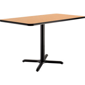 Global Industrial 695849OK Interion® Breakroom Table, 48"L x 30"W x 29"H, Oak image.