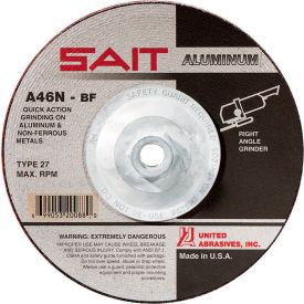 UNITED ABRASIVES, INC 20088 United Abrasives - Sait 20088 Depressed Center Wheel T27 A46N 7"X 1/4"X 5/8-11" Aluminum Oxide image.
