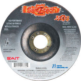 UNITED ABRASIVES, INC 23334 United Abrasives - Sait 23334 Depressed Center Wheel T1 Z-TECH 4-1/2"x .045" x 7/8" Zirconium image.