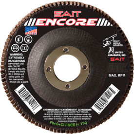 UNITED ABRASIVES, INC 71205 United Abrasives - Sait 71205 Encore Flap Disc T27 Encore 4-1/2"x 7/8" 36 Grit Zirconium image.