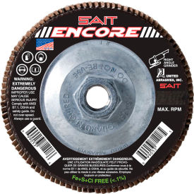 UNITED ABRASIVES, INC 71215 United Abrasives - Sait 71215 Encore Flap Disc T27 Encore 4-1/2"x 5/8-11" 36 Grit Zirconium image.