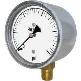 ENGINEERED SPECIALTY PRODUCTS, INC LP1-254-30 PIC Gauges 2.5" Low Pressure Gauge, 1/4" NPT, 0/30" H2O, Dry Non-Fillable, Lower Mount, LP1-254-30 image.