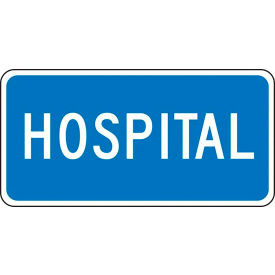 ACCUFORM MANUFACTURING FRG114RA AccuformNMC™ Hospital Traffic Safety Sign, EGP Aluminum, 12" x 24", White/Blue image.