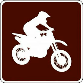 ACCUFORM MANUFACTURING FRR794HP AccuformNMC™ Motorcycle Traffic Safety Sign, HIP Aluminum, 24" x 24", White/Brown image.