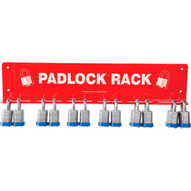 ACCUFORM MANUFACTURING KCC716 Accuform KCC716 Padlock Shelf Rack, 24-36 Padlock Capacity, Steel image.