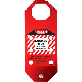 ACCUFORM MANUFACTURING KDH643 Accuform KDH643 Stopout® Aluma-Tag™ Hasp, Danger Locked Out Do Not Operate, Aluminum image.