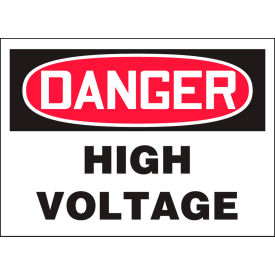 ACCUFORM MANUFACTURING LELC248VSP Accuform LELC248VSP Danger High Voltage Label, 5"W x 3-1/2"H, Adhesive Vinyl, 5/Pack image.