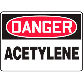 Accuform MCHL196VA Danger Sign, Acetylene, 10