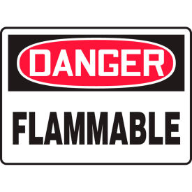 Accuform MCHL231VA Danger Sign, Flammable, 14"W x 10"H, Aluminum
