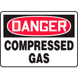 Accuform MCPG101VS Danger Sign, Compressed Gas, 10