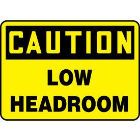 ACCUFORM MANUFACTURING MECR620VA Accuform MECR620VA Caution Sign, Low Headroom, 10"W x 7"H, Aluminum image.