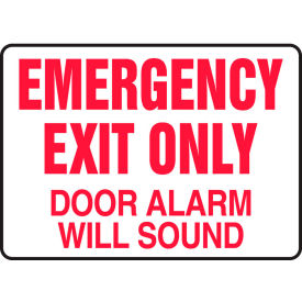 ACCUFORM MANUFACTURING MEXT591VA Accuform MEXT591VA Exit Safety Sign, 10"W x 7"H, .040" Aluminum image.