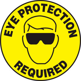 ACCUFORM MANUFACTURING MFS200 Accuform MFS200 Eye Protection Required Floor Sign, 17" Diameter, Adhesive Vinyl, 1/Each image.