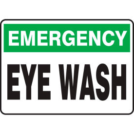 ACCUFORM MANUFACTURING MFSD917VP Accuform MFSD917VP Emergency Sign, Eye Wash, 10"W x 7"H, Plastic image.