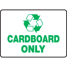 ACCUFORM MANUFACTURING MPLR557VP AccuformNMC™ Cardboard Only Label w/ Recycle Sign, Plastic, 7" x 10" image.